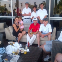 Louis Oosthuizen and family in Dubai